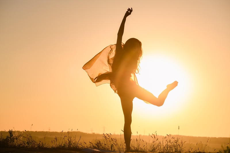 Yoga Meditation Woman Sunset
